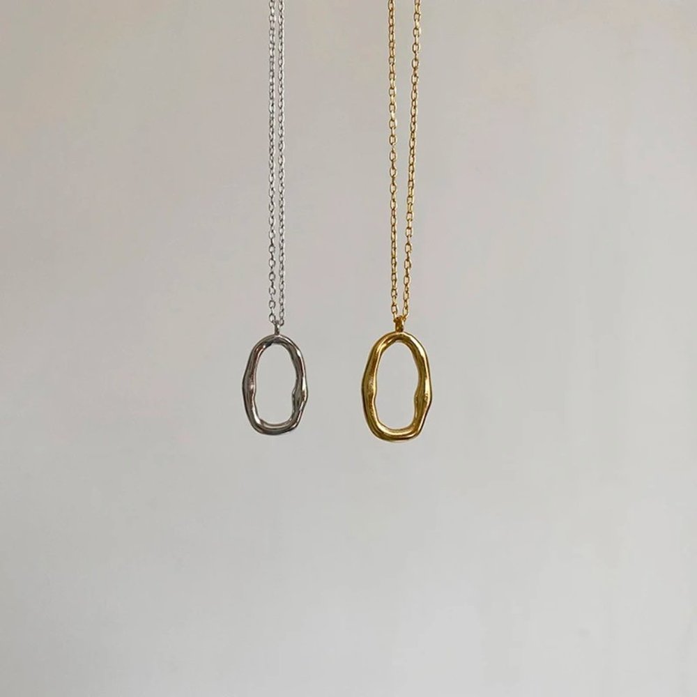 NEW Silver Simple Irregular Necklace - Picture 2 of 8